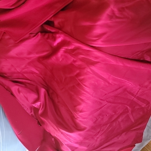 Vintage Red Wool Coat - Picture 7 of 8